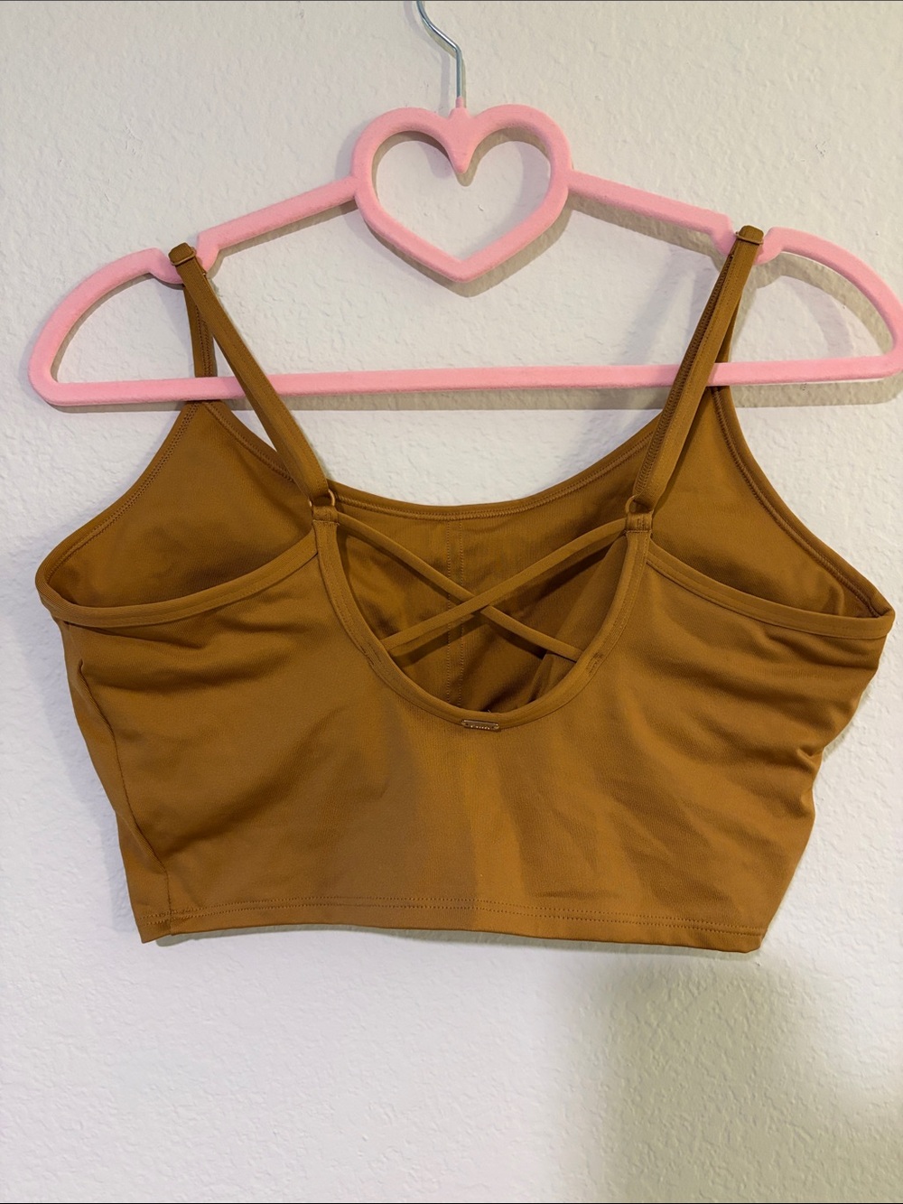 PINK Victoria's Secret Crisscross Front Crop Camisole - Brown